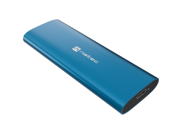 Natec Rhino Lite M.2 Caja Externa para Discos SSD M.2 - NVME/PCIe - USB-C 3.2 - Compatible con Discos de Hasta 10TB - Color Azul