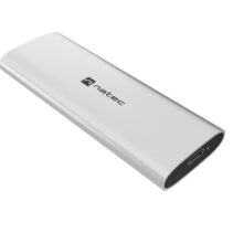 Natec Rhino Lite M.2 Caja Externa para Discos SSD M.2 - NVME/PCIe - USB-C 3.2 - Compatible con Discos de Hasta 10TB - Color Plata