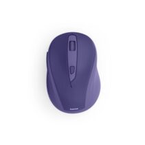 Hama WM-400 Raton Optico Inalambrico para Diestros 1600dpi - Ergonomico - Rango 10m - 6 Botones - USB-A RF 2.4GHz - Silencioso - 6.5x4.2x9.6cm - Color Purpura