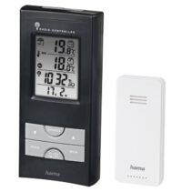 Hama Ews-165 Estacion Meteorologica - Reloj - Prevision Meteorologica - Sensor Exterior - Radiofrecuencia - Termometro - Higrometro - 7.9x3x16.5cm - Color Negro