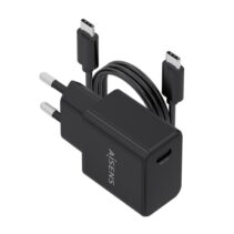 Aisens Cargador Gan 20W - 1xUSB-C PD3.0 - Cable USB-C 1m - Color Negro