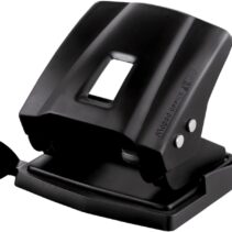 Maped Essentials Metal E-4034 Perforadora de Sobremesa - 2 Agujeros - Regleta Multi-Formatos - Hasta 35 Hojas a la vez - Color Negro