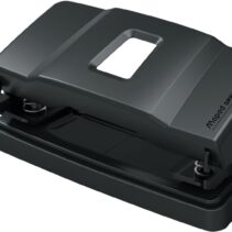 Maped Essentials Metal E-4011 Perforadora de Sobremesa - 2 Agujeros - Regleta Multi-Formatos - Hasta 12 Hojas a la vez - Color Negro
