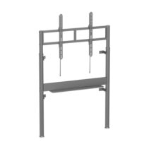 Aisens FWF90SE-473 Soporte de Suelo para Pantallas Interactivas/TV de 55 a 90" - Motorizado - Anclaje en Pared - Bandeja Multiusos - Peso Max. 90kg - Color Gris