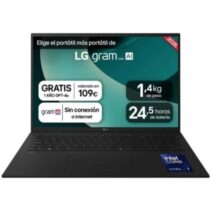 LG Gram 17Z90TL-G.AU88BN Portatil 17" Intel Core Ultra 7 258V - 32GB DDR5 - 1TB SSD - Windows 11 Home - Color Negro - Teclado QWERTY (ES)