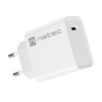 Natec Ribera Cargador de Pared 20W - 1xUSB-C - Carga Rapida - Color Blanco