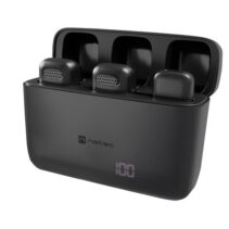 Natec Hopper Lavalier 2 Microfonos Inalambricos Conector Lihtning - Alta Sensibilidad - Frecuencia Hasta 48 kHz