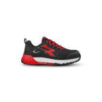 Upower Red Stratos Jorah ESD Calzado de Seguridad - Talla 46 - Material U-KNIT Elastico Transpirable - Puntera NanoFiber Sin Metal - Plantilla Antipinchazos - Suela U-Power Foam con Banda de Rodadura HRO - Protección S1PS HI HRO FO SR - Color Rojo